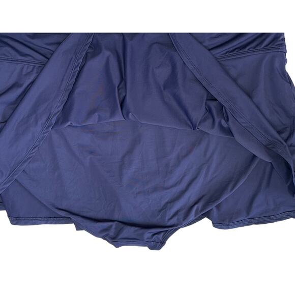 NWT Anne Cole Soft Band Skirted Swim Bottom Navy Blue Skirt Plus Size 24W - Picture 8 of 10